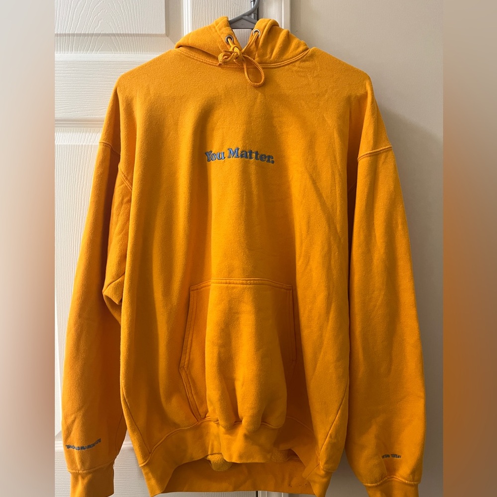 You Matter Demetrius Harmon Hoodie in Yellow Unisex Large